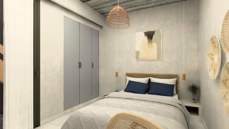 Two cave residences with swimming pools & two traditional ground-floor residences with basement and swimming pools / Andros