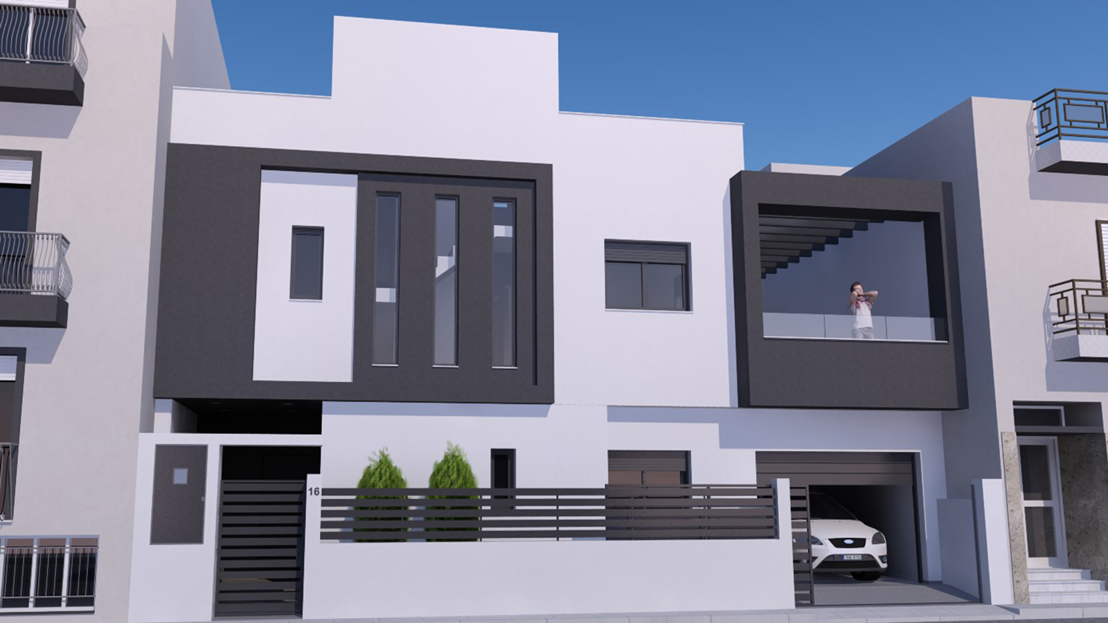 New two-storey detached house with roof / Ilion