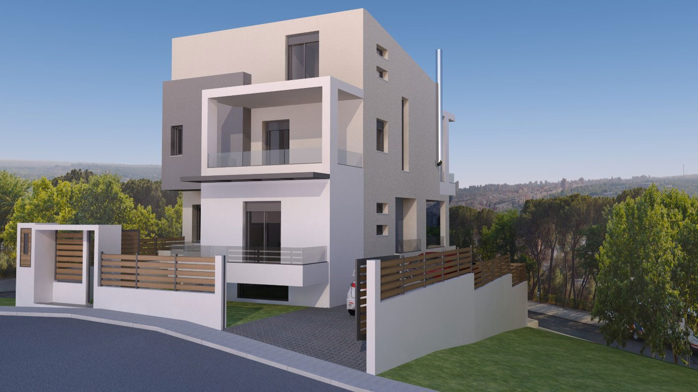 Νέο τριώροφο κτίριο δύο κατοικιών / Νέο Ηράκλειο